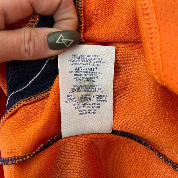 Koho NHL Islanders Licensed Jersey XXL Orange/Navy Adult Air-Knit Hockey Shirt - Picture 6 of 9